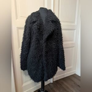 Women's Black Faux Fur Coat